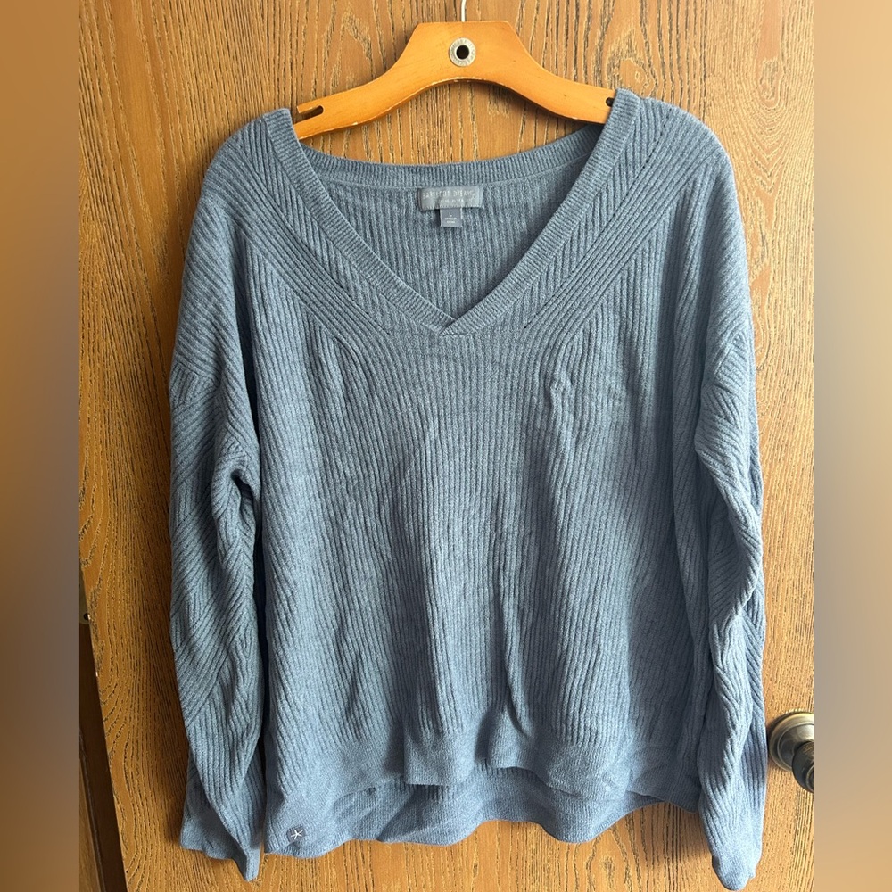 Barefoot Dreams CozyChic Ultra Lite V-Neck Sweater Size Large